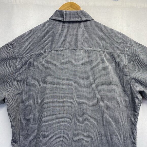 ECKO UNLTD Collar Button-Up Short Sleeve Shirt Men XL Gray Stripes Front Pockets - Picture 14 of 14
